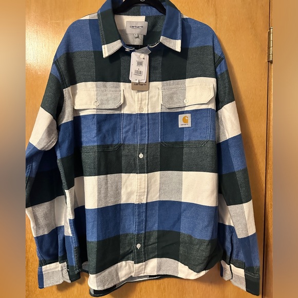 Carhartt Lyman Check Flannel Shirt/Shacket, NWT - Picture 2 of 4